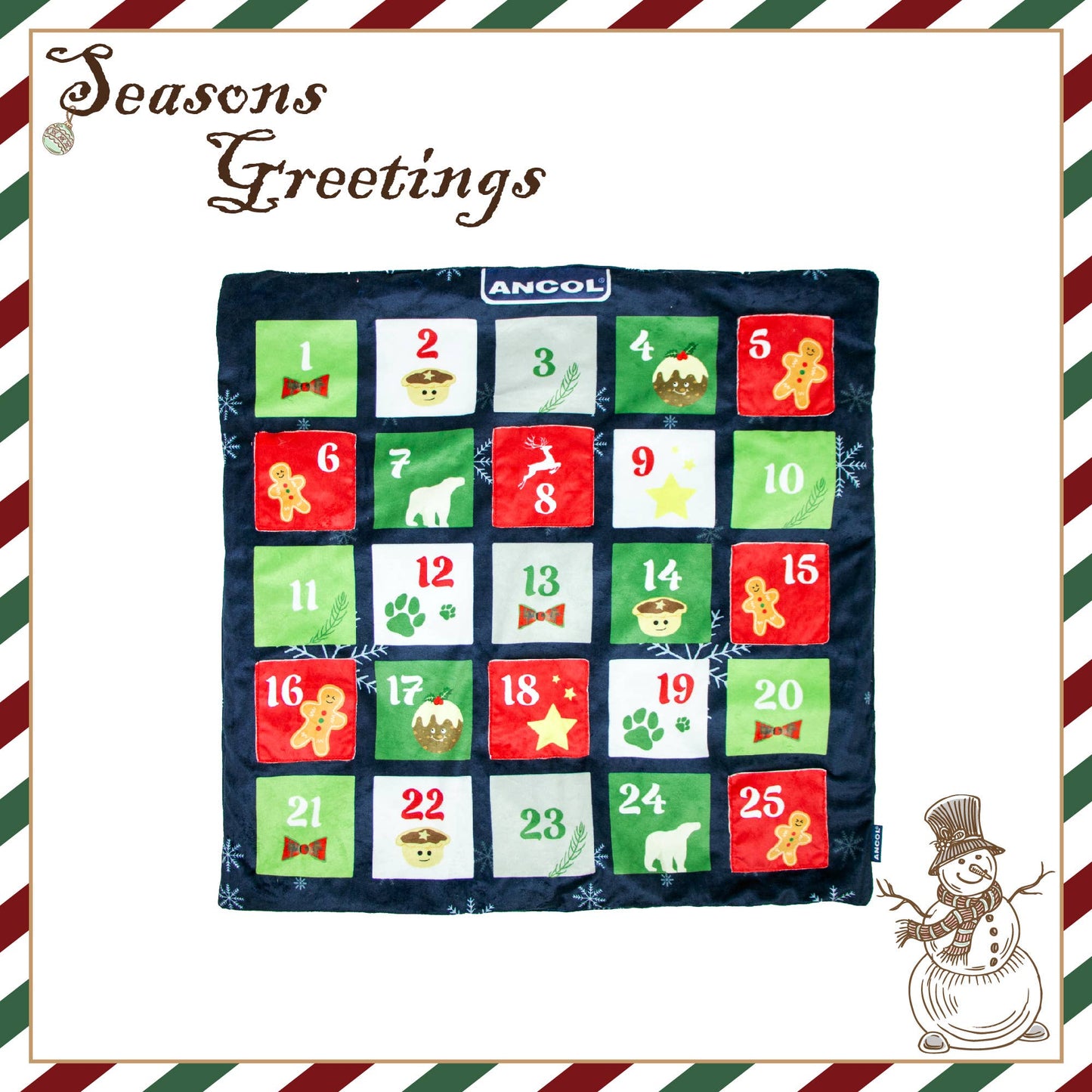 Ancol advent snuffle mat for dogs with treat-hiding fabric folds