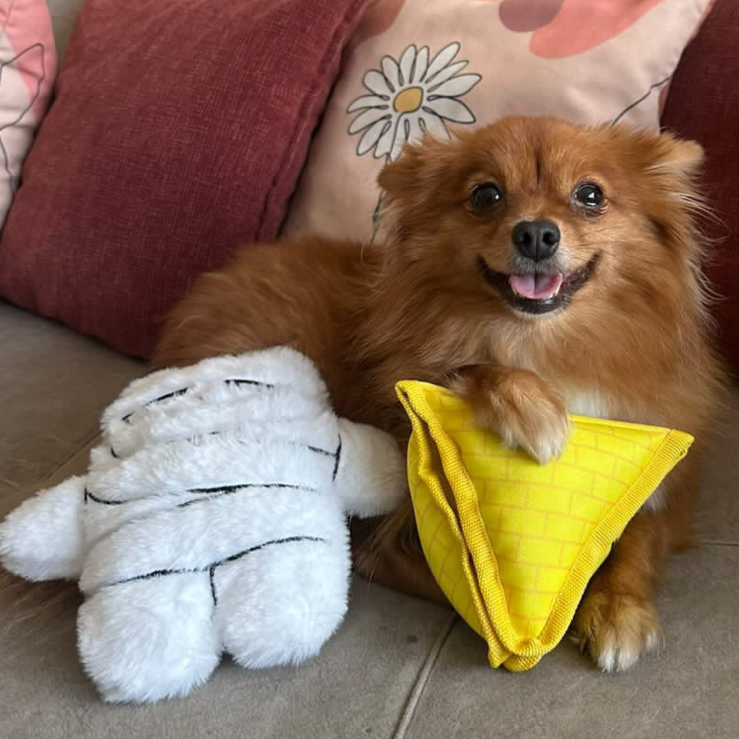 WufWuf Mummy Crinkle Plush Dog Toy , It's a 'wrap' of joy!.