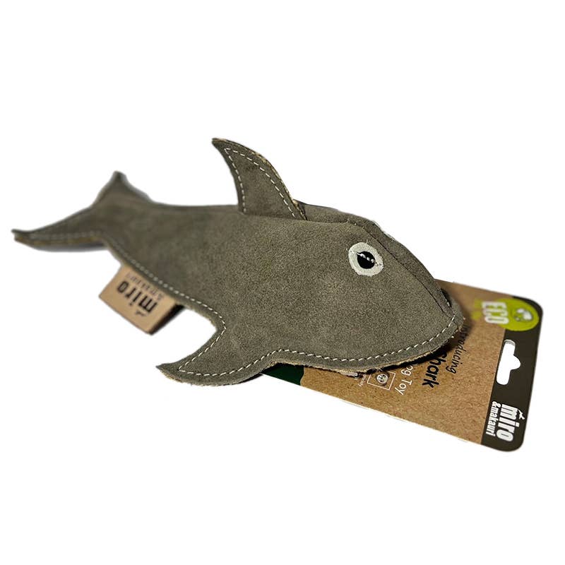 Sidney Shark- Eco Leather Dog Toy.