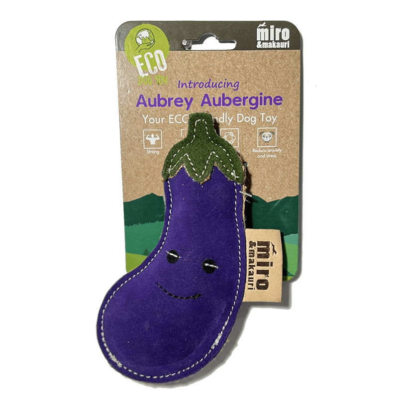 Aubrey Aubergine - Eco Leather Dog Toy.