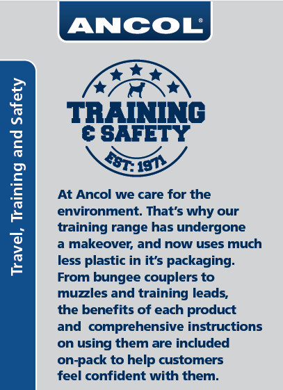 Ancol training and safety brochure with branding and text on a gray background