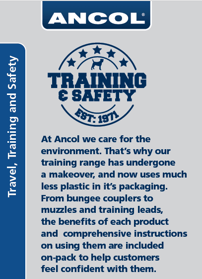 Ancol training and safety brochure with branding and text on a gray background