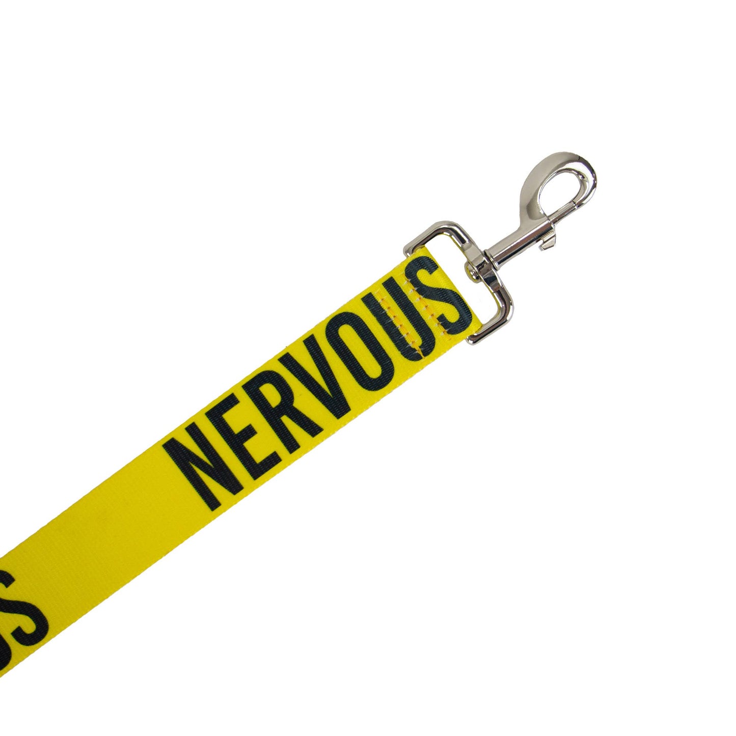 yellow caution nervous dog lead for visibility