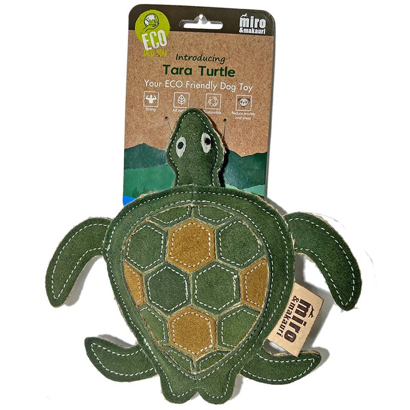 Tara Turtle- Eco Leather Dog Toy.