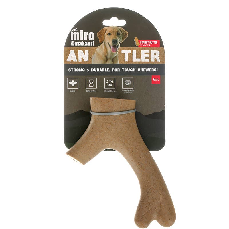 Tough Chewer. Peanut Butter Antler Toy..