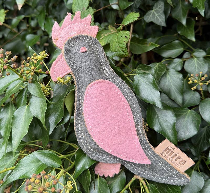 Perry Parrot - Woollen Felt Dog Toy.