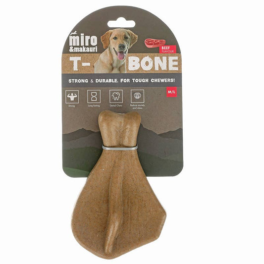 Tough Chewer. T - BONE Toy. BEEF Flavour..