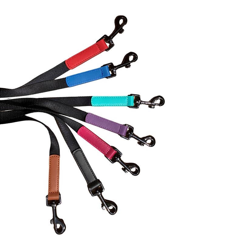 NEW DESIGN. Miro & Makauri 'Milford' Leather/Nylon Leads - 7 Colours