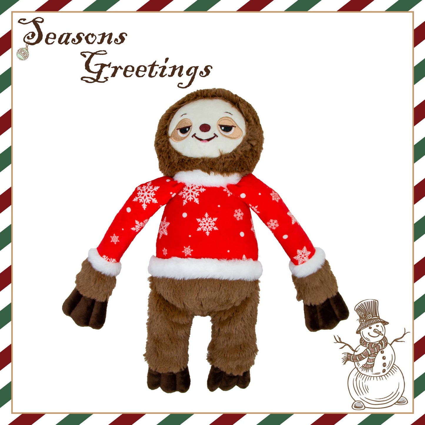 Ancol Simon Sloth plush Christmas dog toy