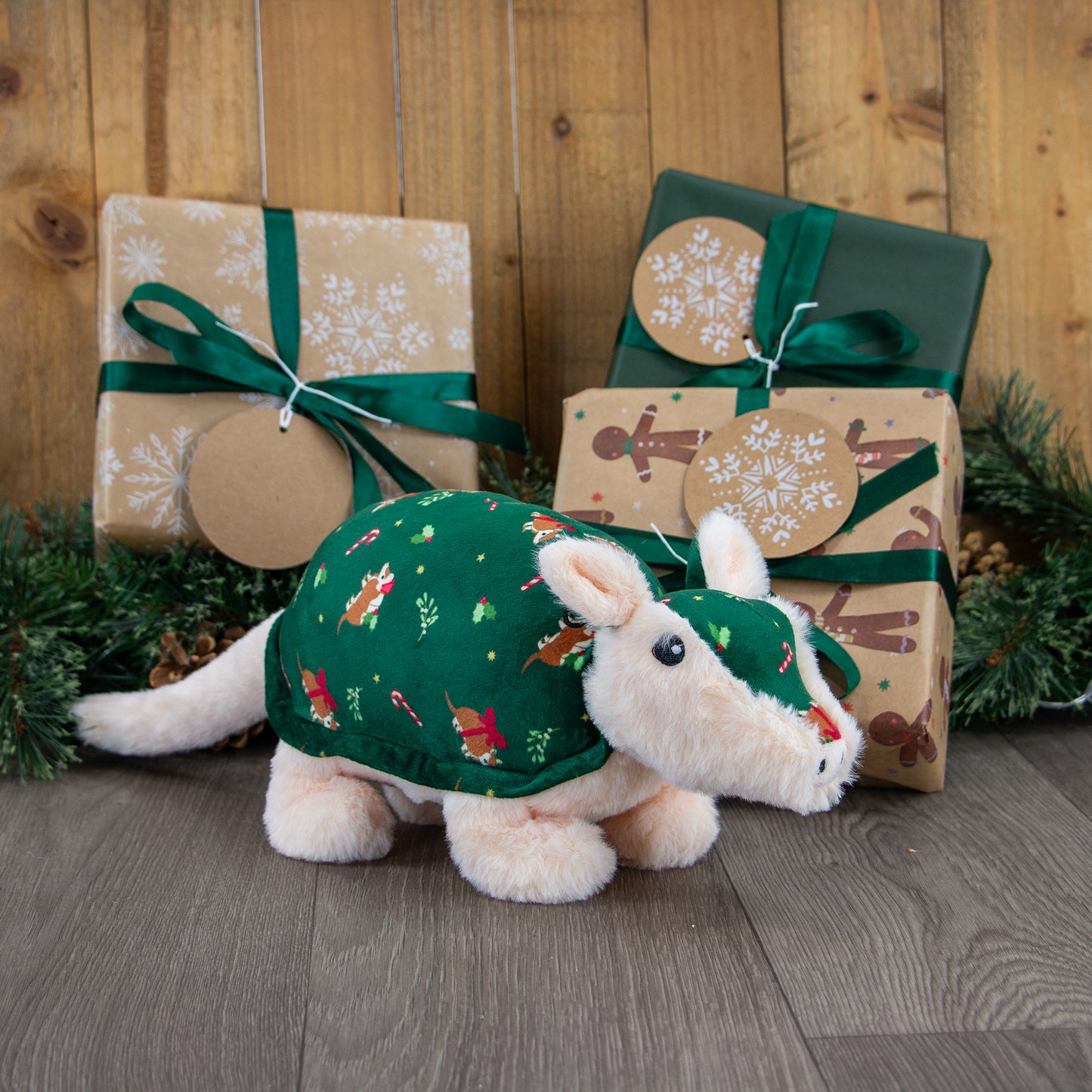 Ancol Arnold Armadillo Christmas Dog Toy
