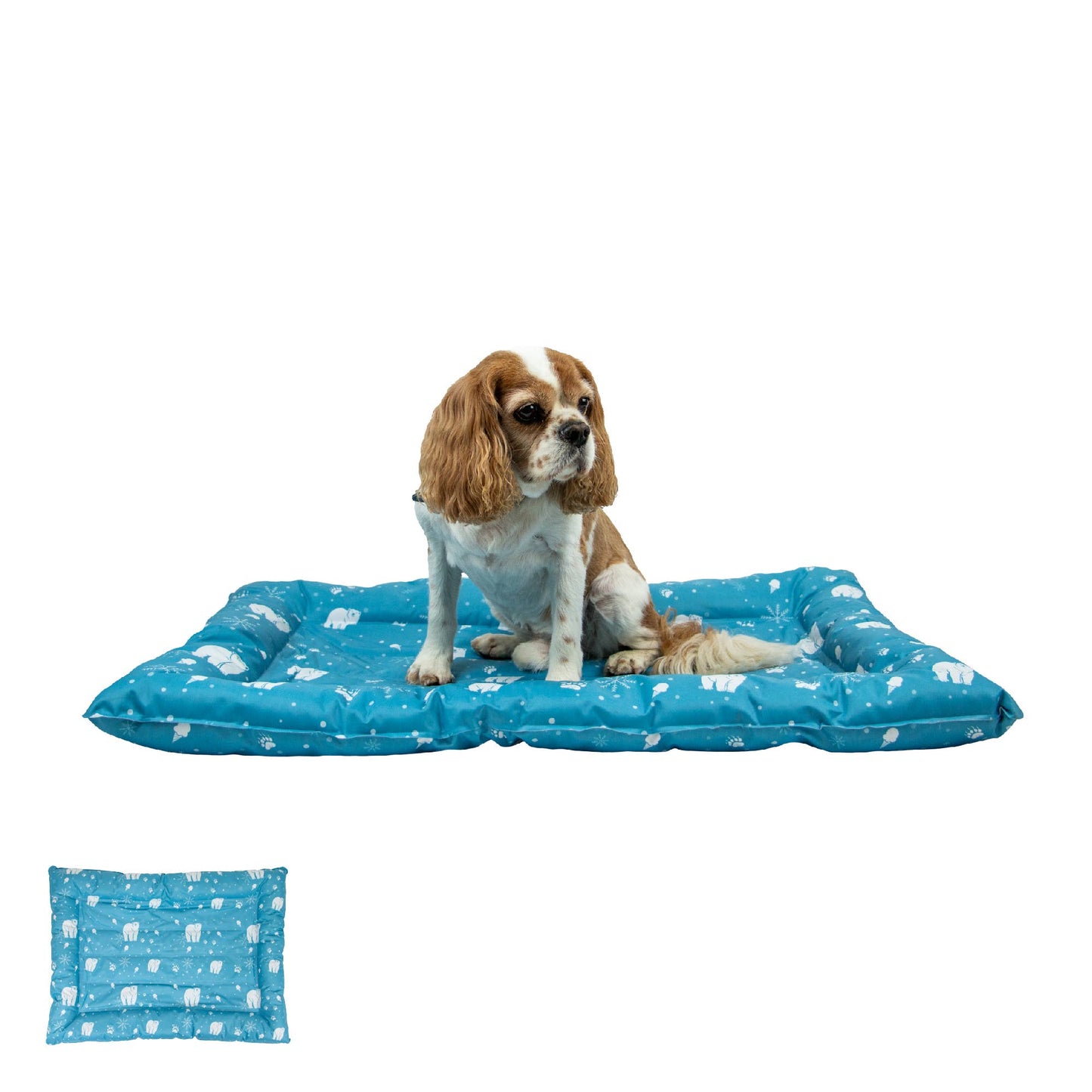 Ancol cooling gel dog bed in use — alternative view