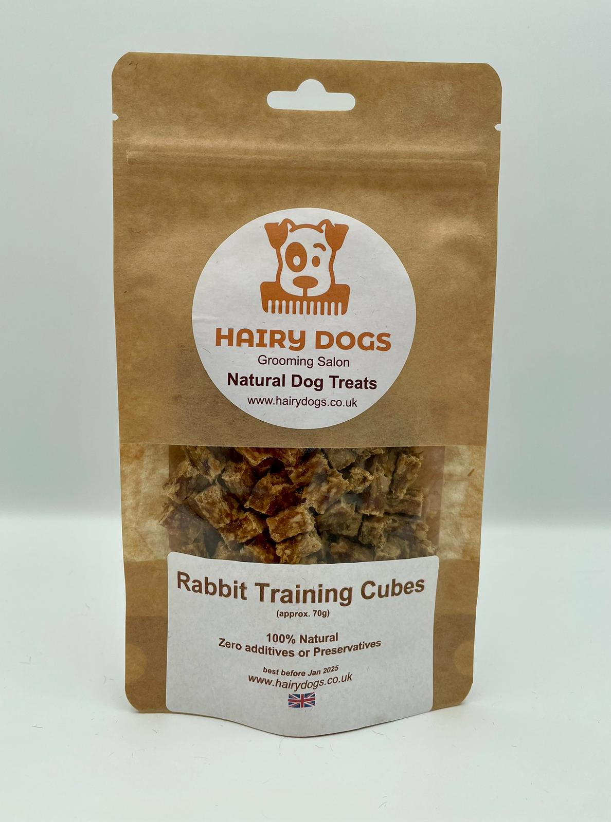 Rabbit Reward Cubes for dogs — air-dried single-ingredient training treats
