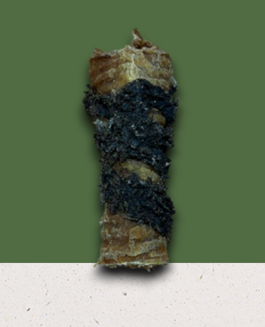 Tripe wrapped Beef Trachea.