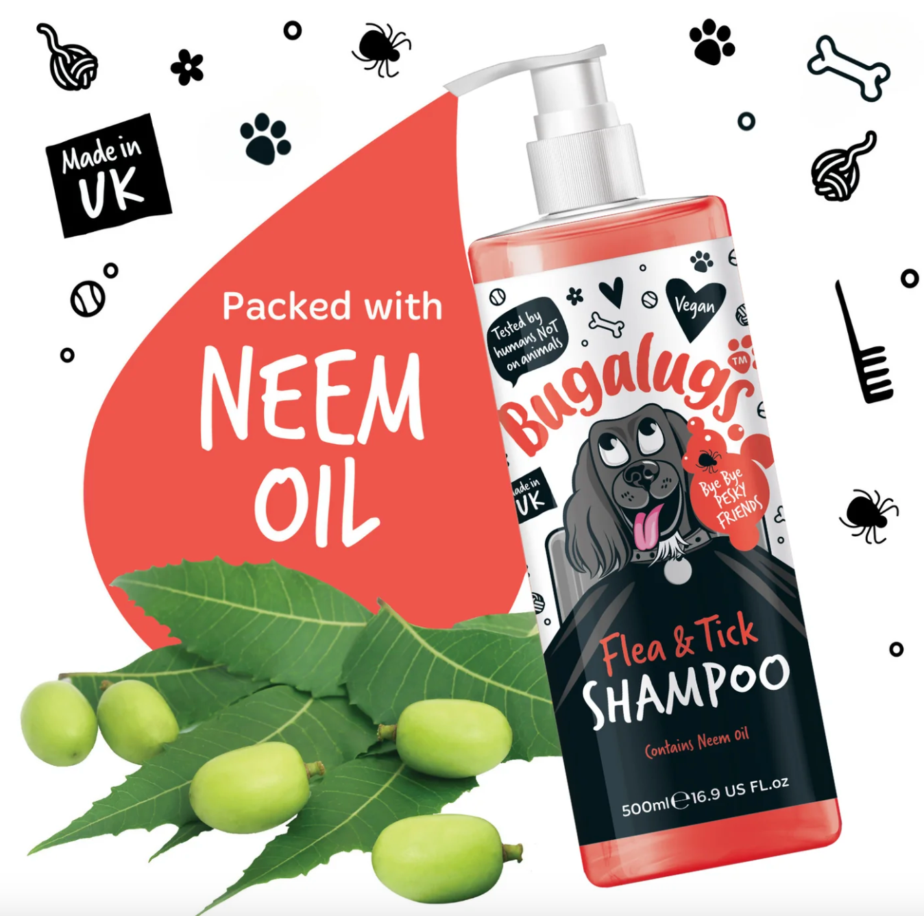 Bugalugs Flea and Tick Shampoo 250ml