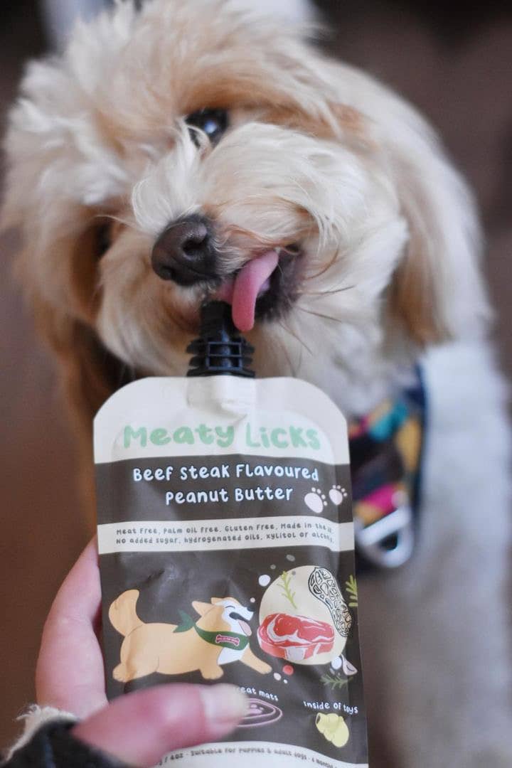 Roast Beef flavoured Peanut Butter Pouch for dogs 113g 4oz