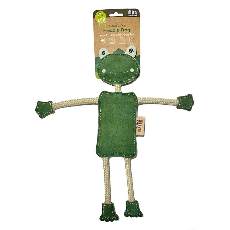 Freddie The Frog- Eco Leather Dog Toy.