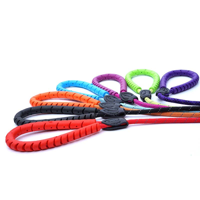 Miro & Makauri RUBBER HANDLED GRIP Rope Dog Leads.