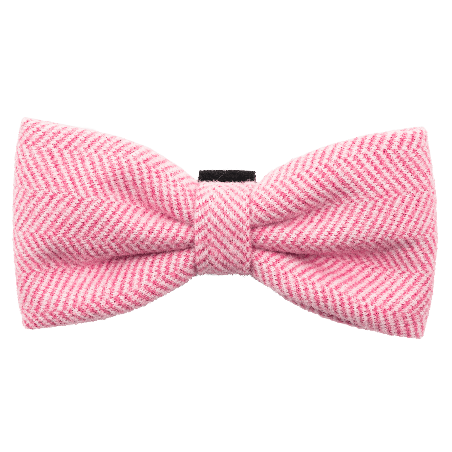 Bailey & Coco dog bow tie in Bubblegum Pink — wool mix, velcro collar attachment