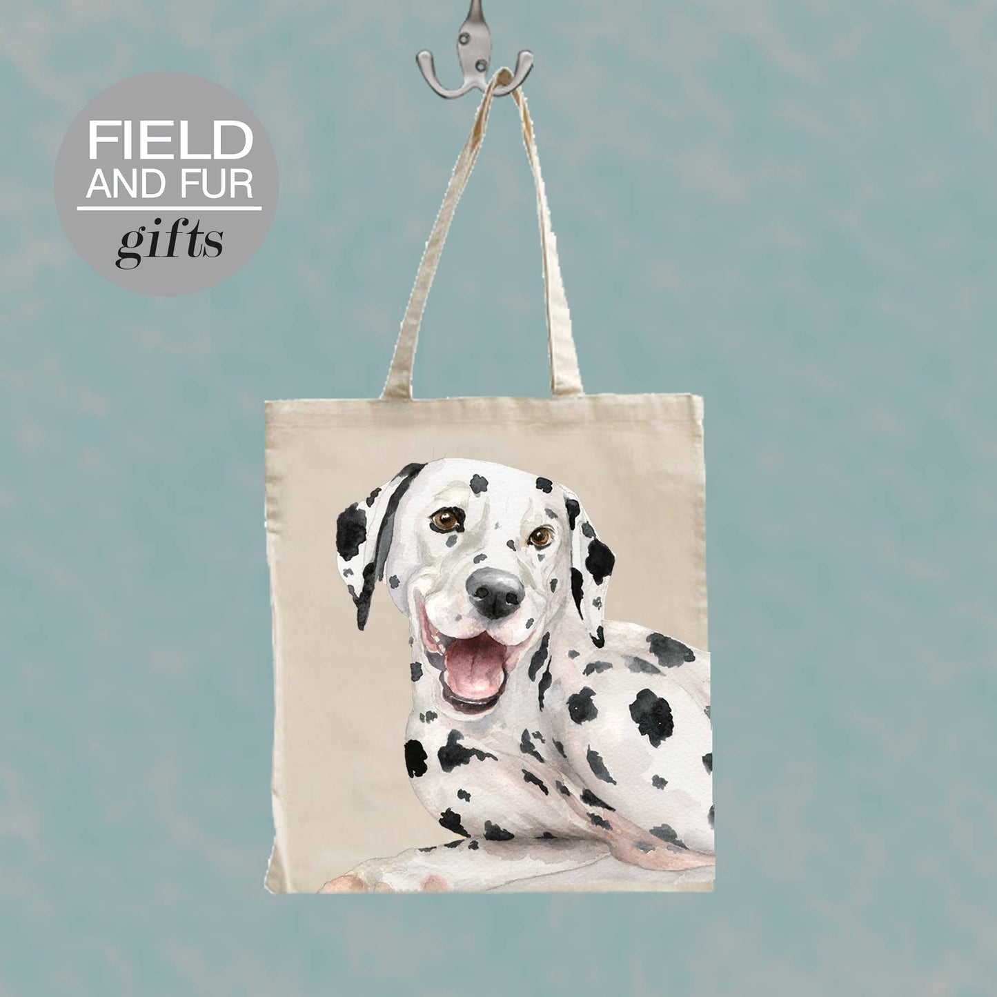 eco conscious dalmatian tote gift for dog lovers