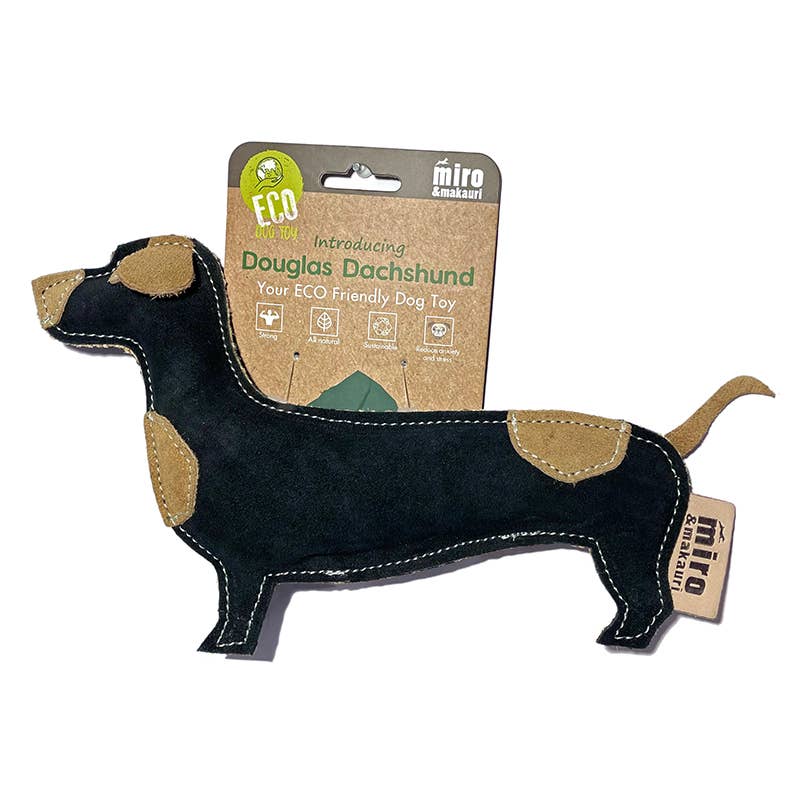 Douglas Dachshund - Eco Leather Dog Toy.