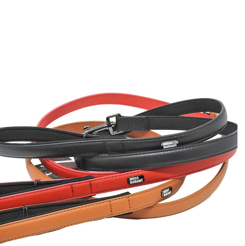 Miro & Makauri 'Milford' Leather Leads - Red, Black, Brown.