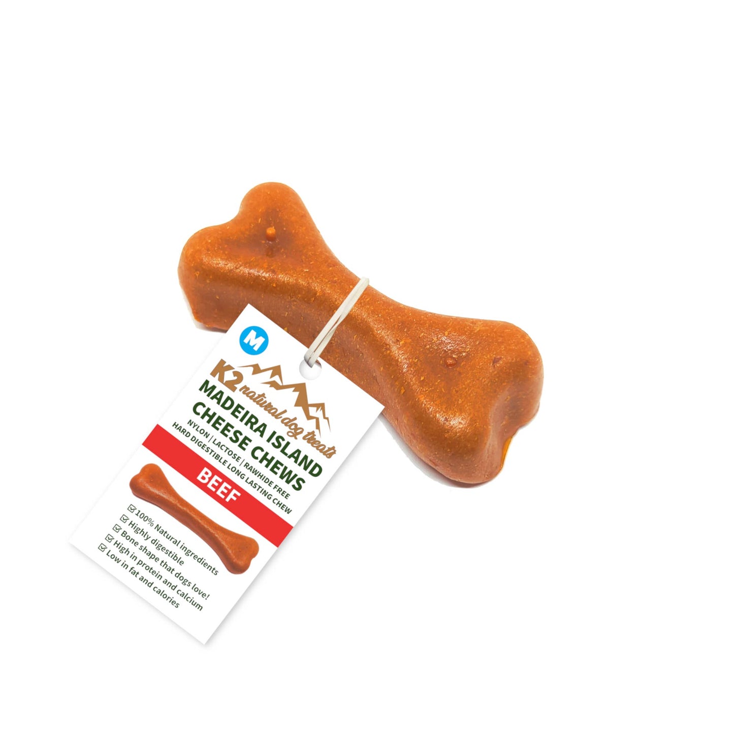 K2 Madeira Island Cheese Chews Beef Medium 60g.