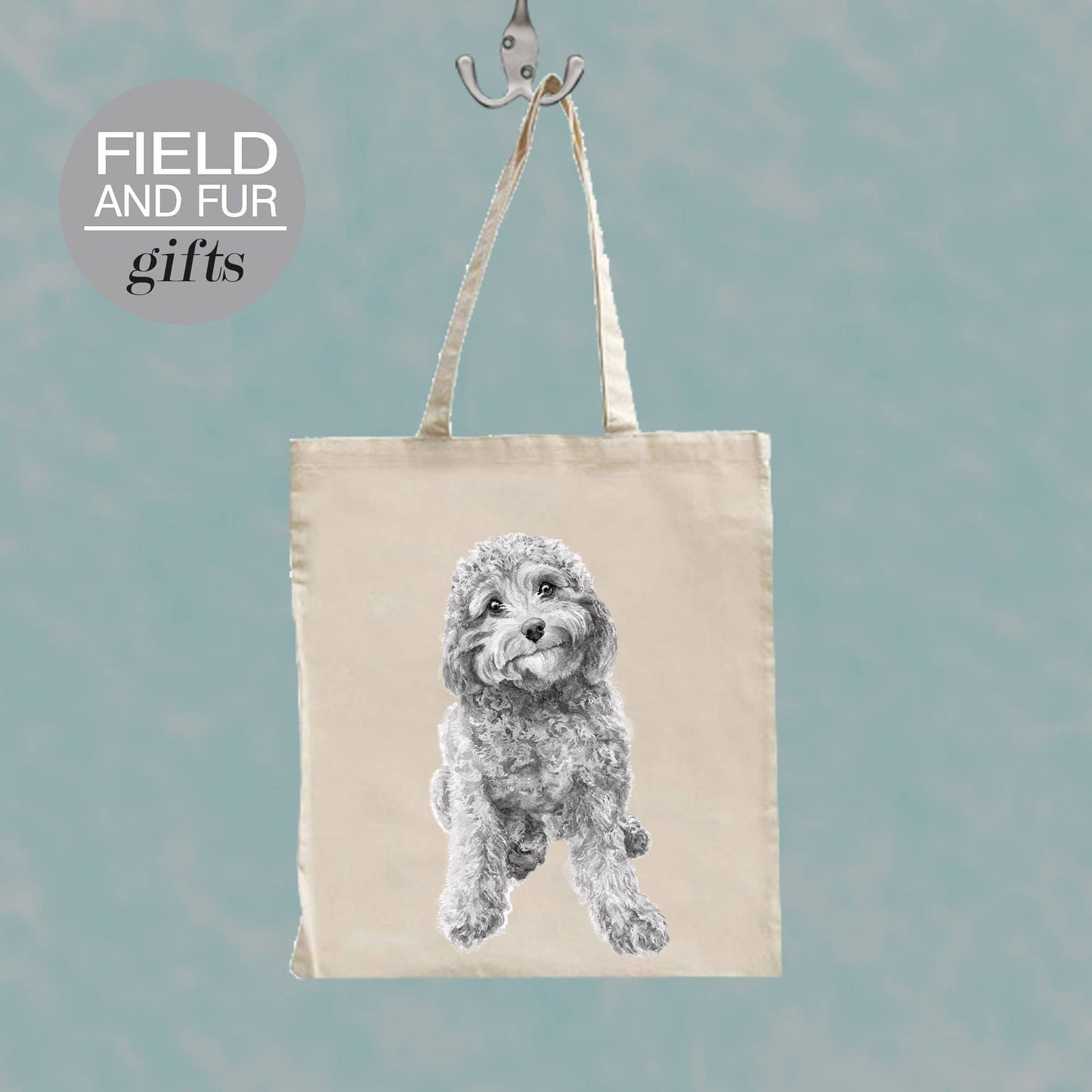 Craig Cavapoo Cockerpoo dog tote shopping bag