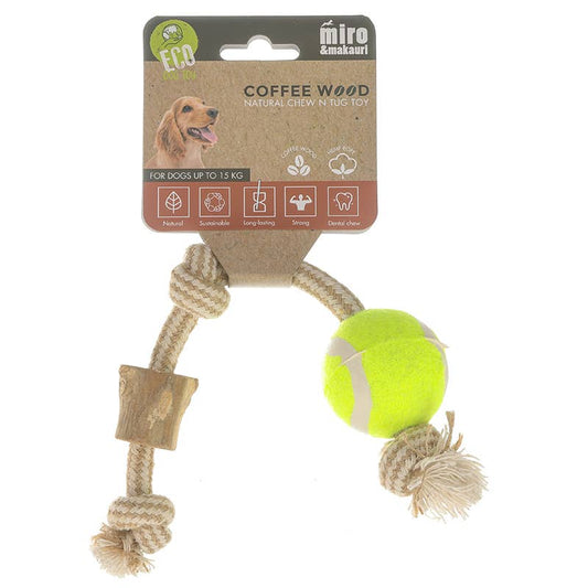 Coffee Wood Natural Chew N Tug Toy