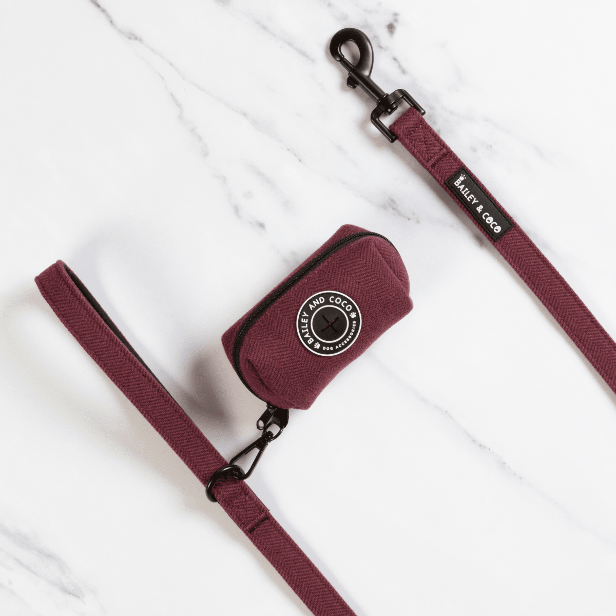 Fabric Dog Lead 5ft - Mulberry Tweed.