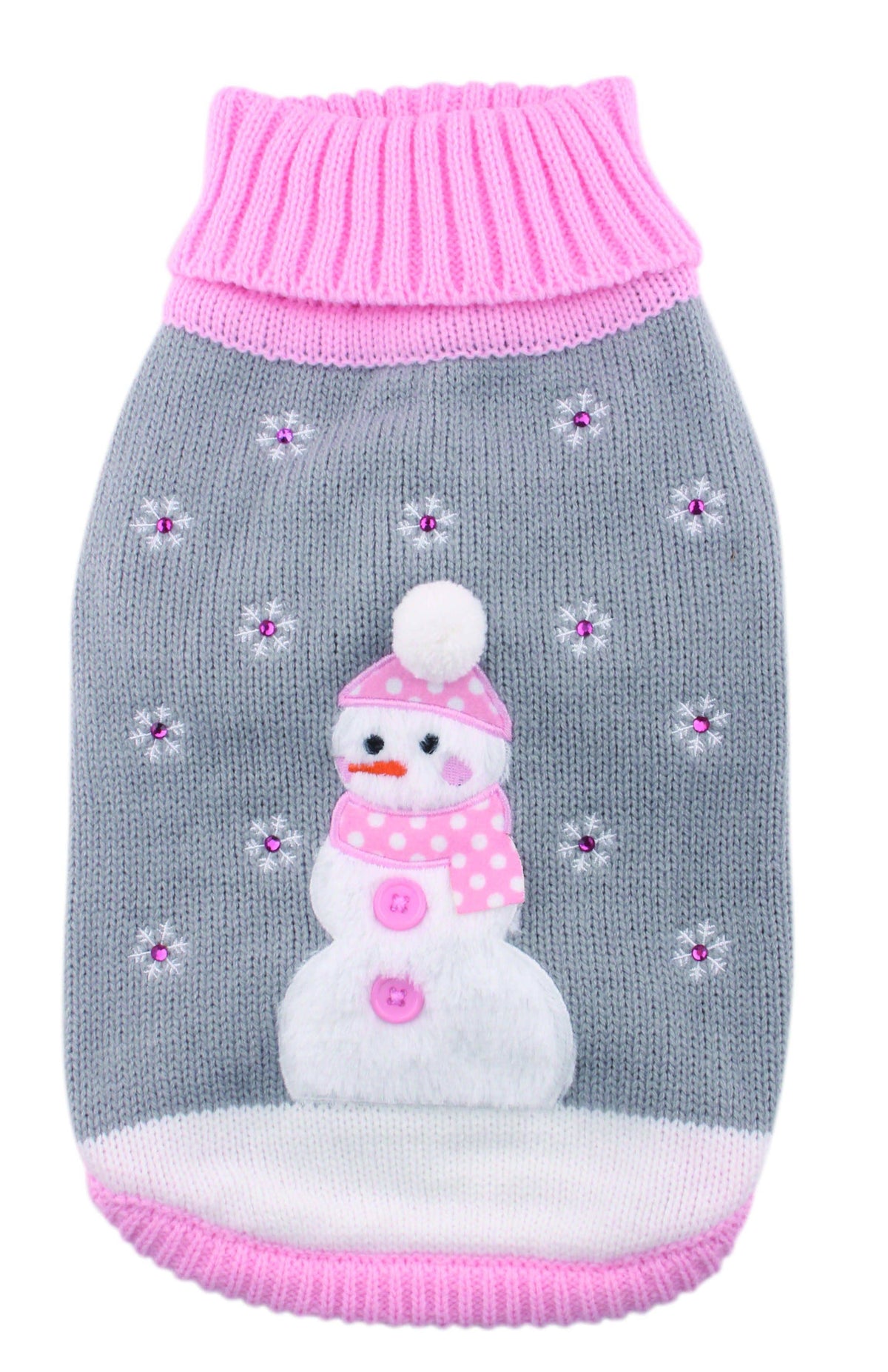 PetLondon Crystal Snowflake Snowman Dog Jumper