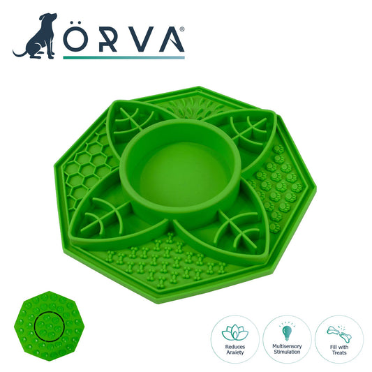 Ancol ÖRVA Slow Feed leaf-shaped suction lick mat for dogs, 28cm