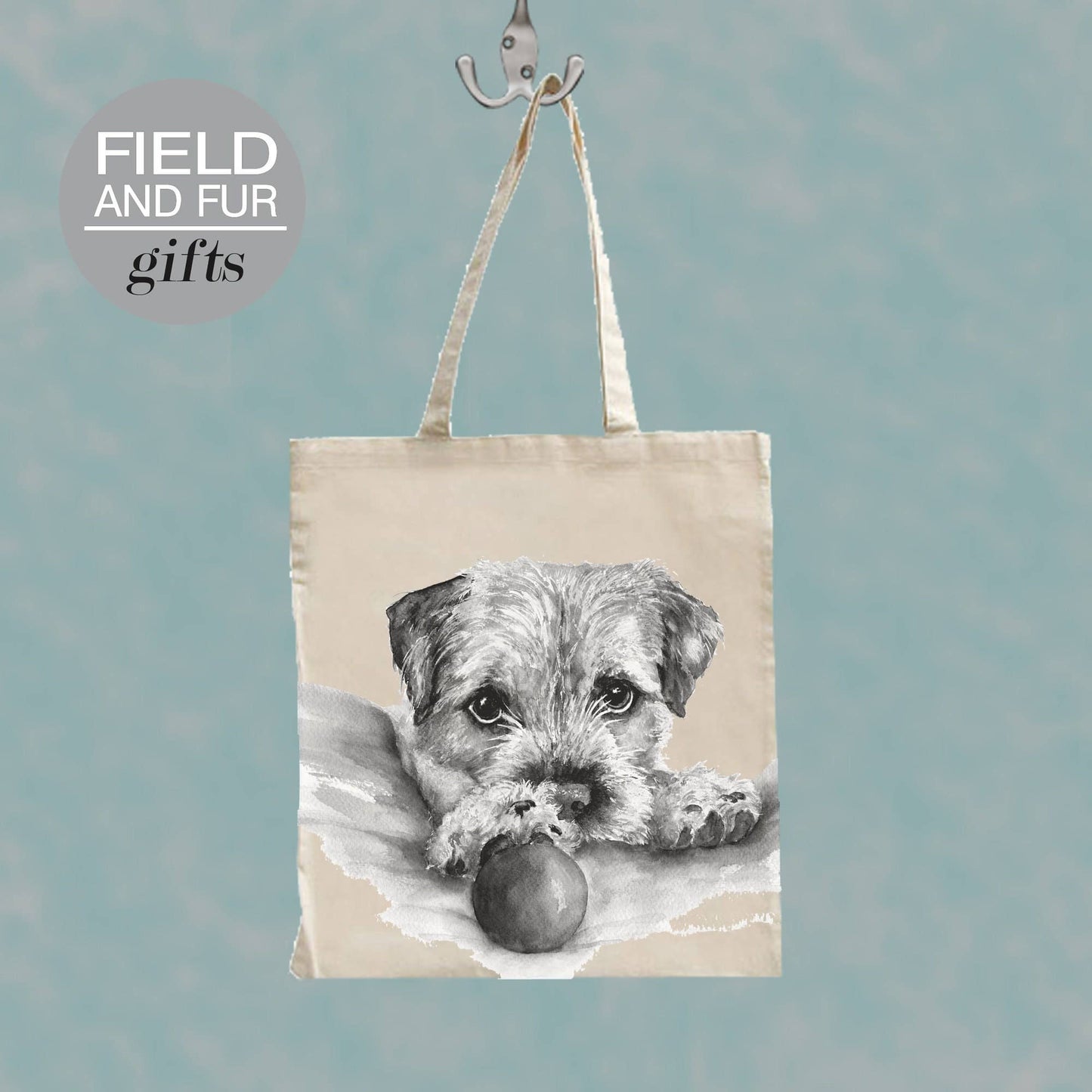 Murray Border Terrier dog tote shopping bag