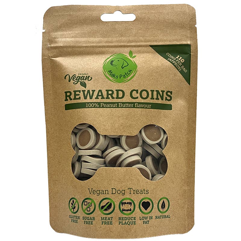 Maks'Patch Peanut Butter Reward Coins Dog Treats -100g