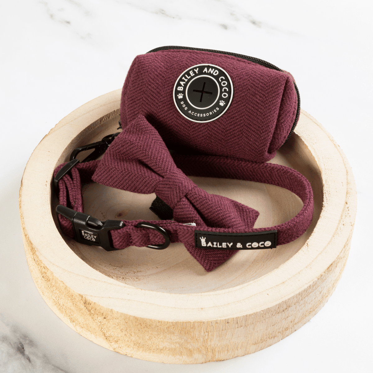 Trail & Glow® Dog Harness - Mulberry Tweed.