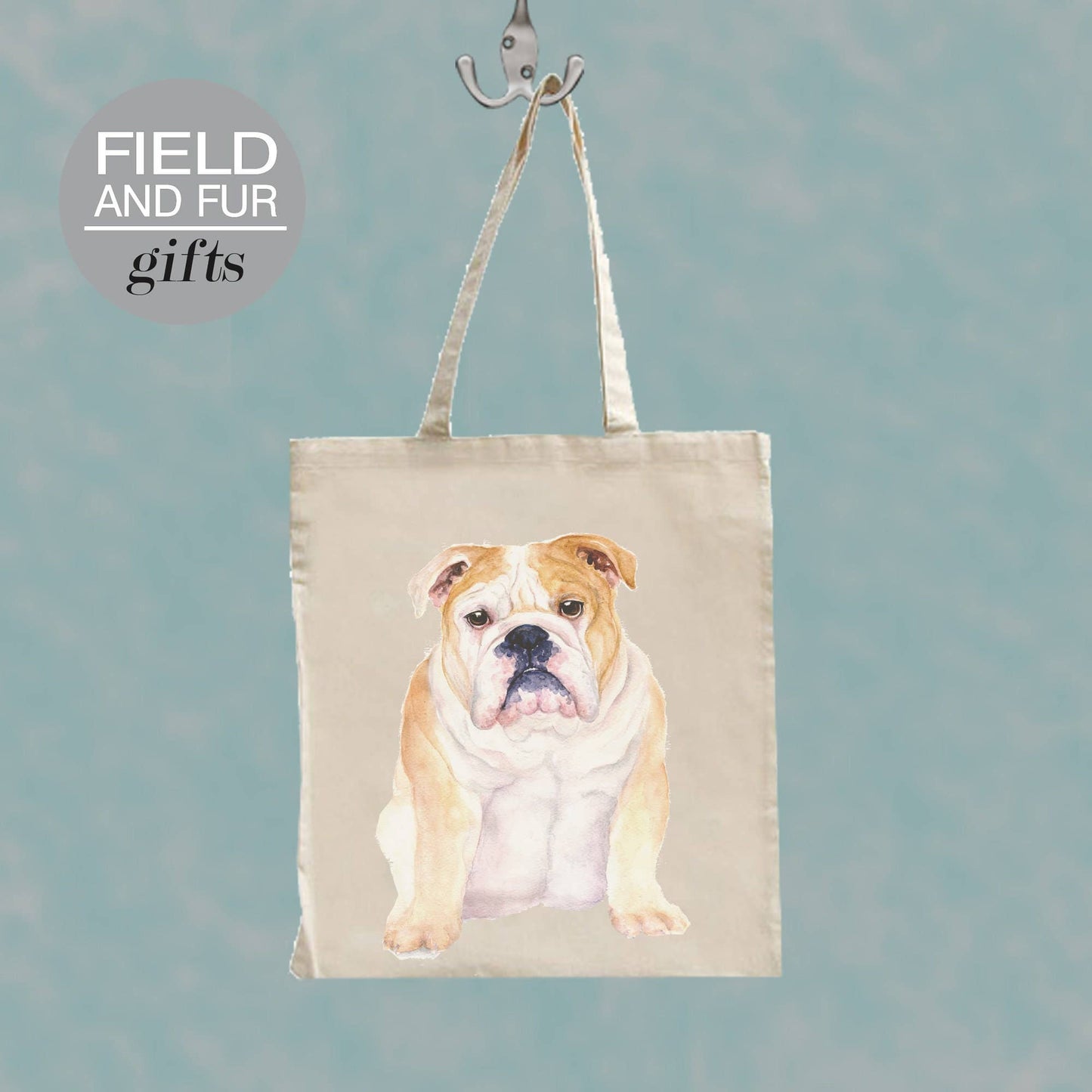 Harold English Bulldog dog tote shopping bag