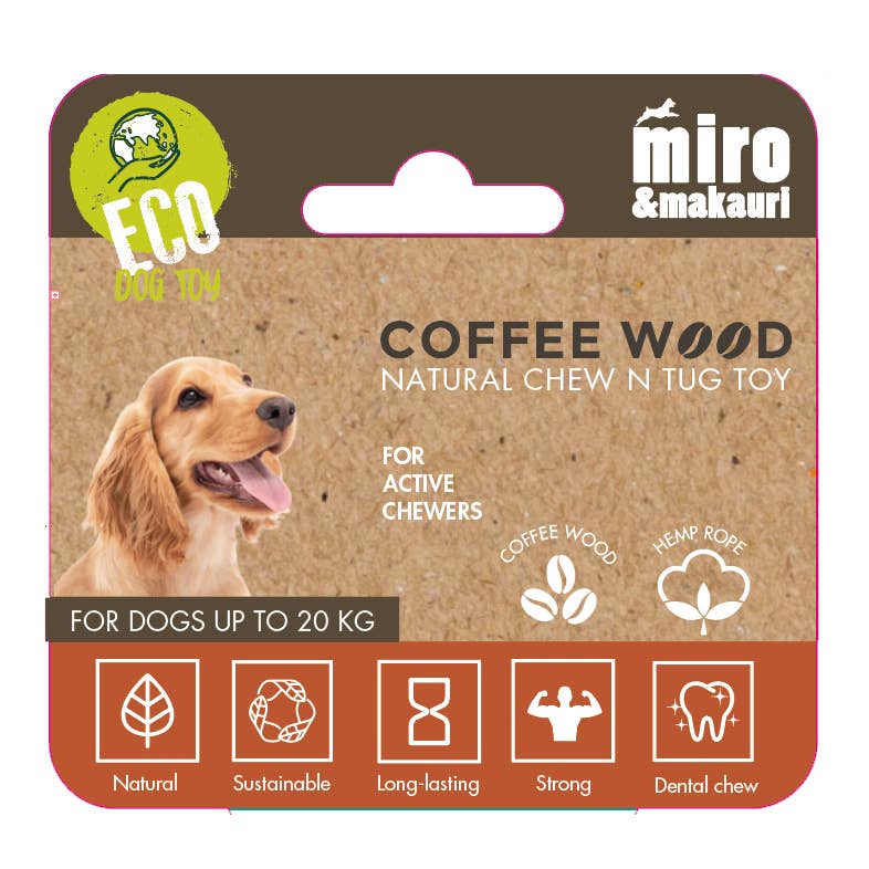 Coffee Wood Natural Chew N Tug Toy