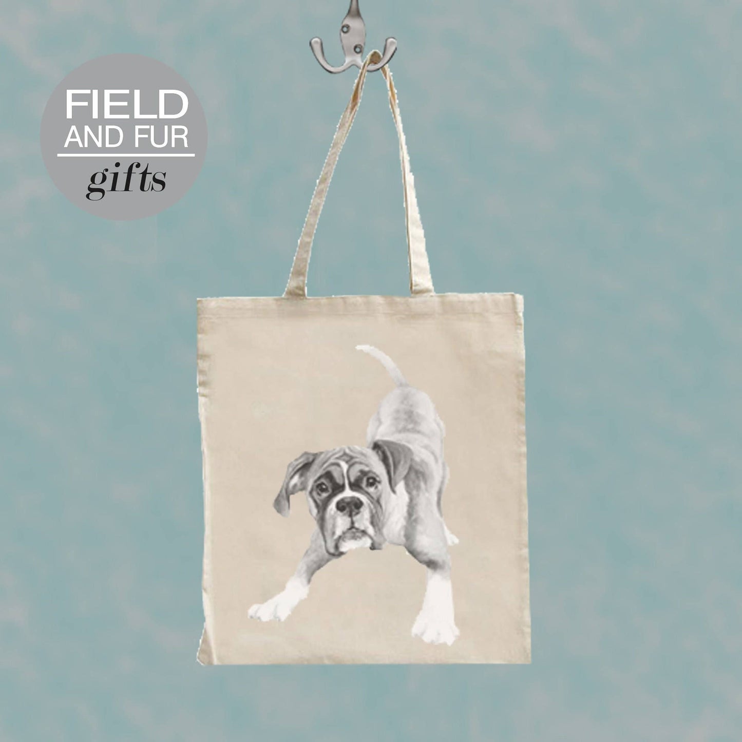Bodie Boxer dog tote shopping bag
