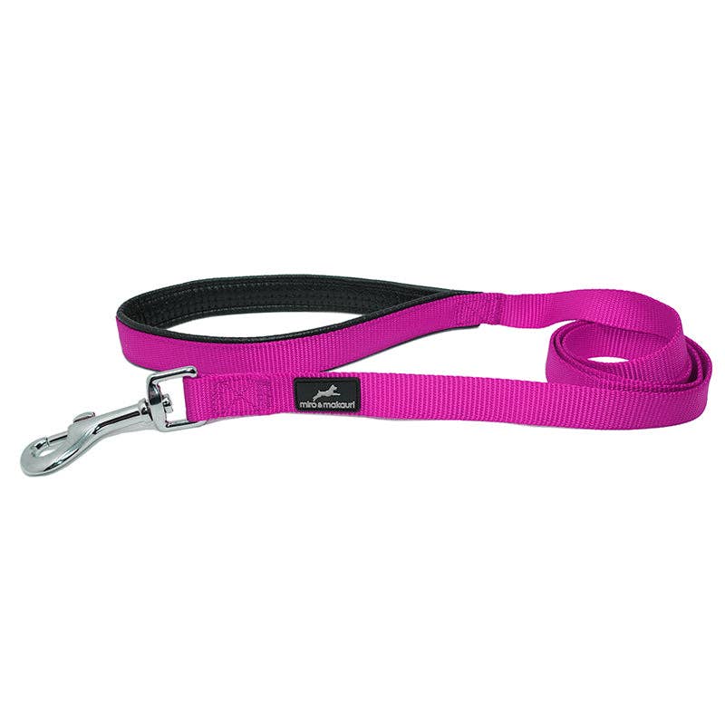 Miro & Makauri nylon dog leads in multiple colours — 3 widths available, 15mm to 25mm