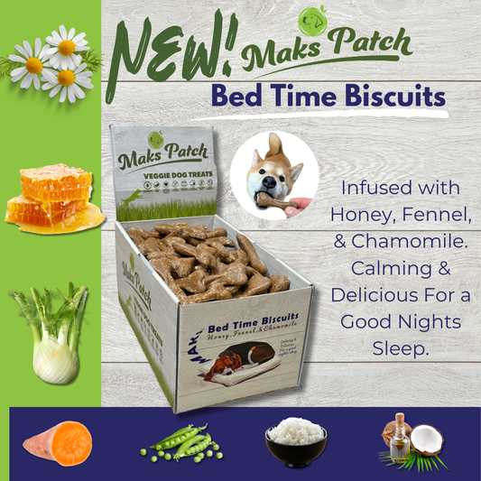 Time for Bed Biscuits calming vegan dog treats with chamomile and fennel
