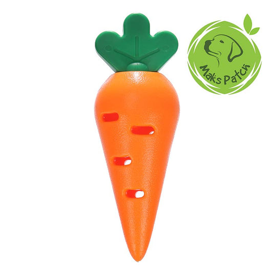 MaksPatch Rubber Carrot Treat Toy