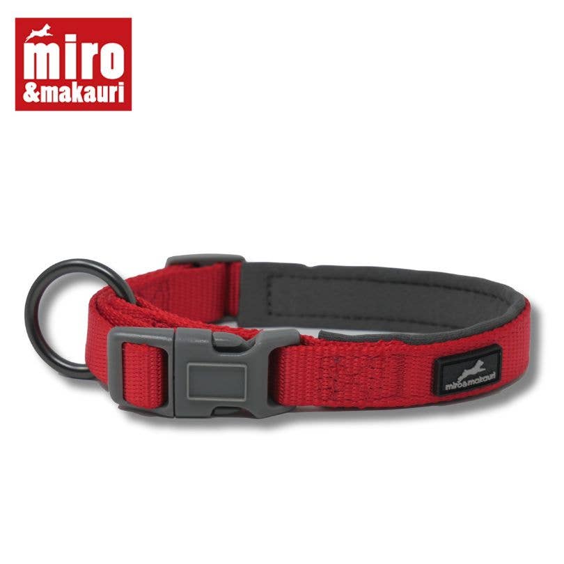 Miro & Makauri padded collar in Black — nylon and neoprene construction, adjustable fit