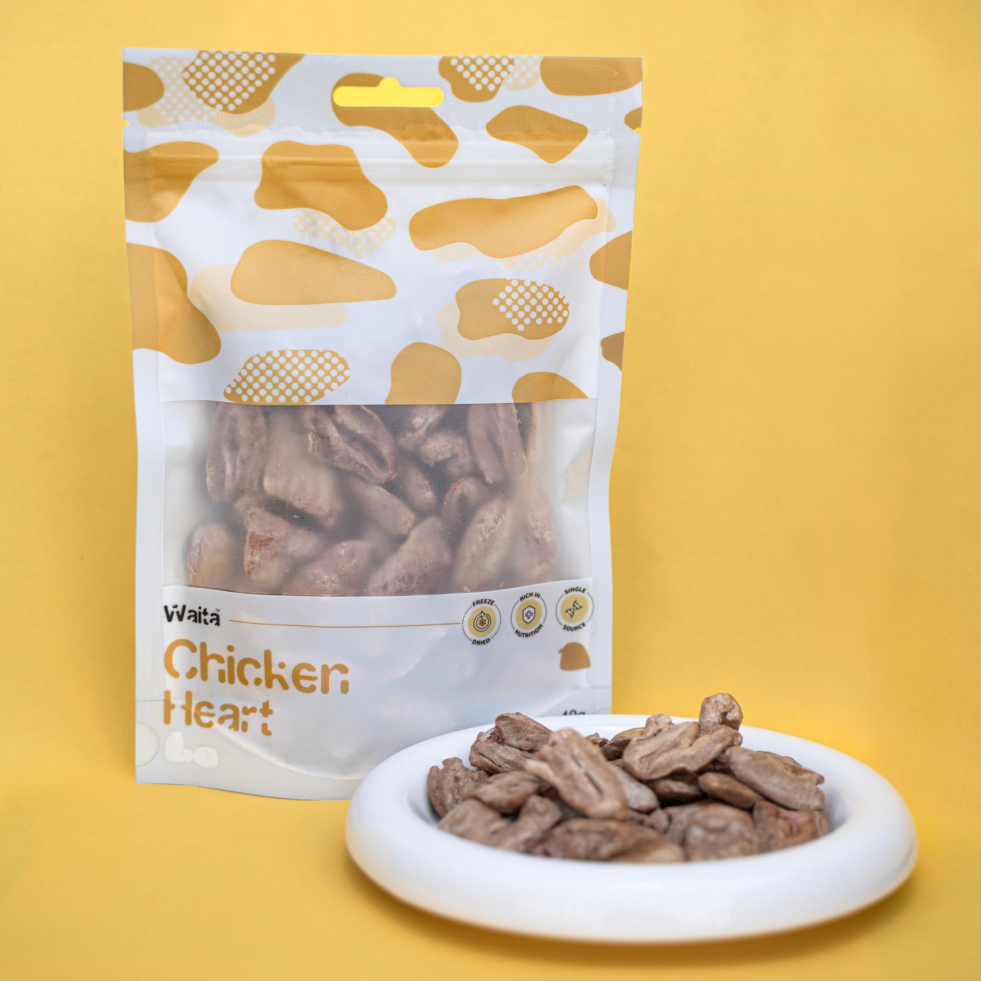 Waita Freeze-Dried Chicken Heart 40g - Hairy Dogs (Cambs) Ltd