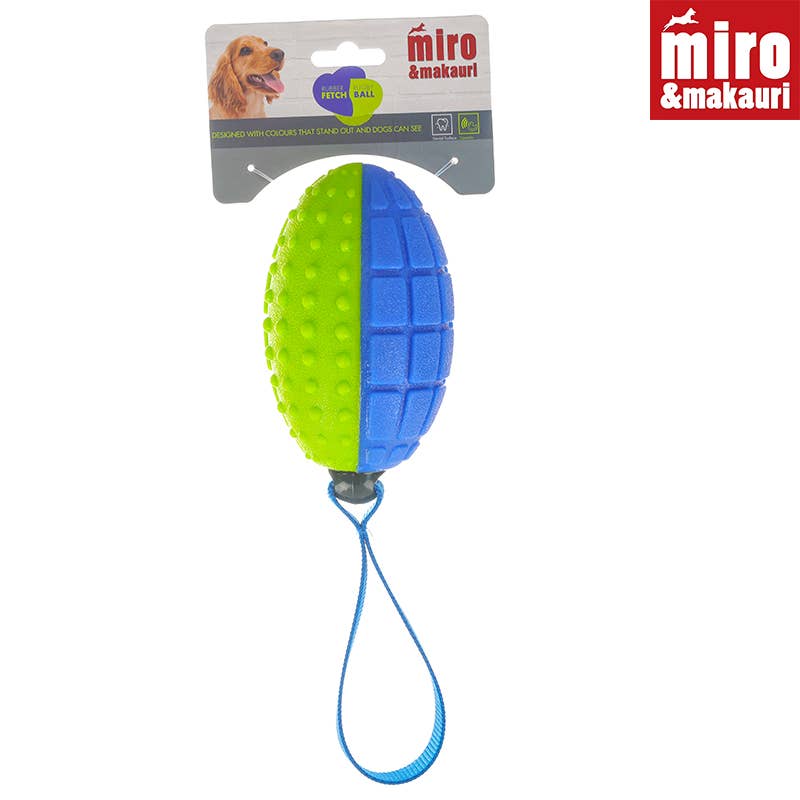 Miro & Makauri - Rubber Rugby Fetch Ball