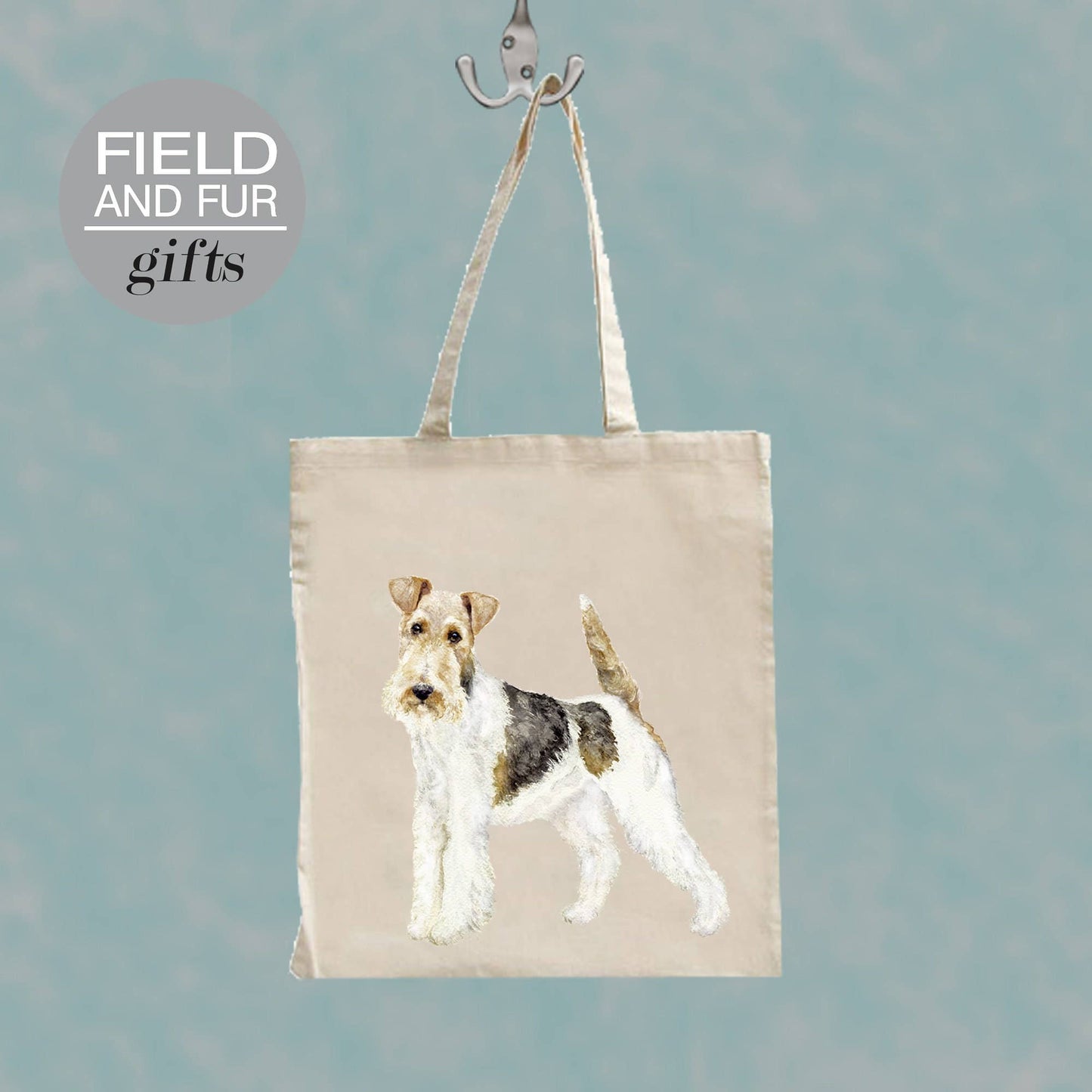 Eddie Fox Terrier dog tote shopping bag