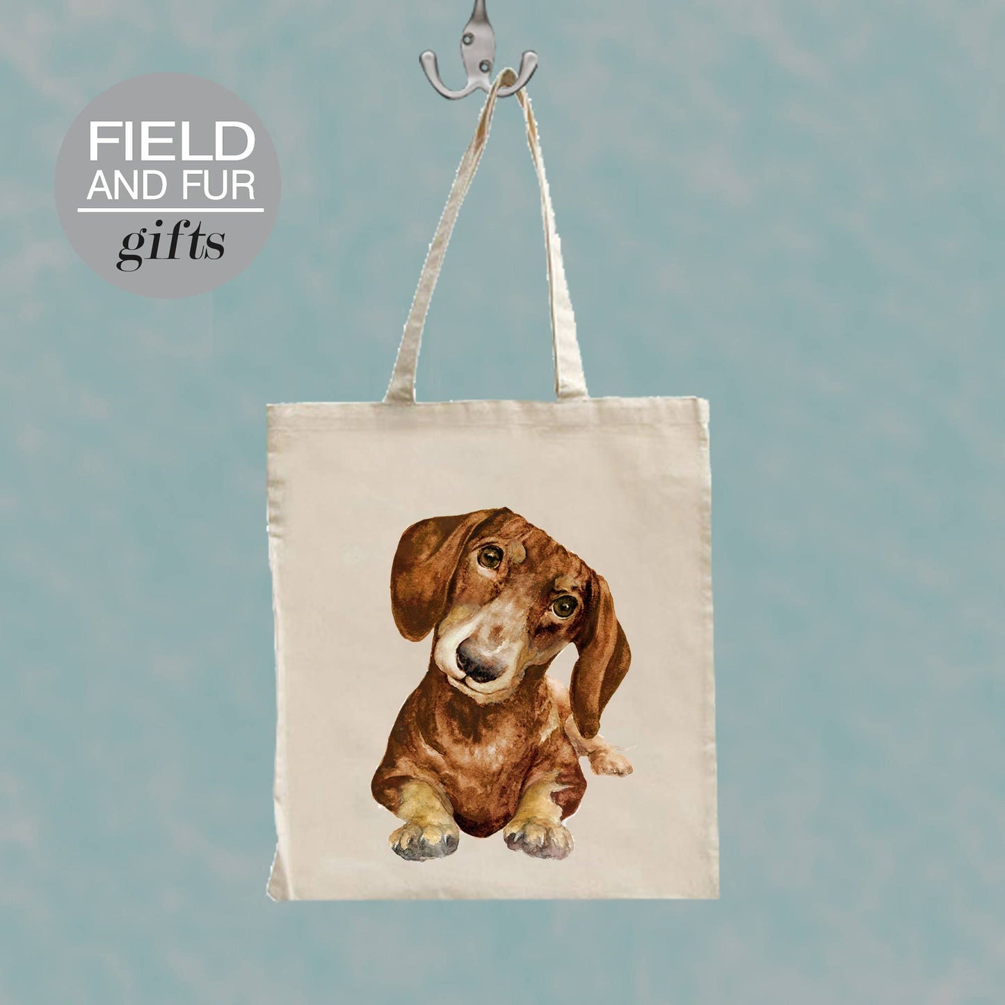 Chester Dachshund dog tote shopping bag