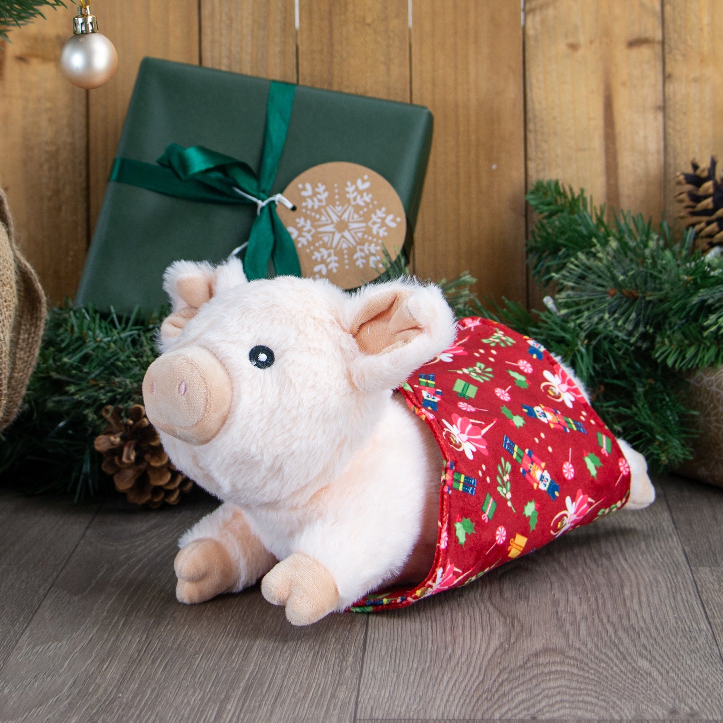 Ancol Paloma Pig in Blanket Christmas Dog Toy