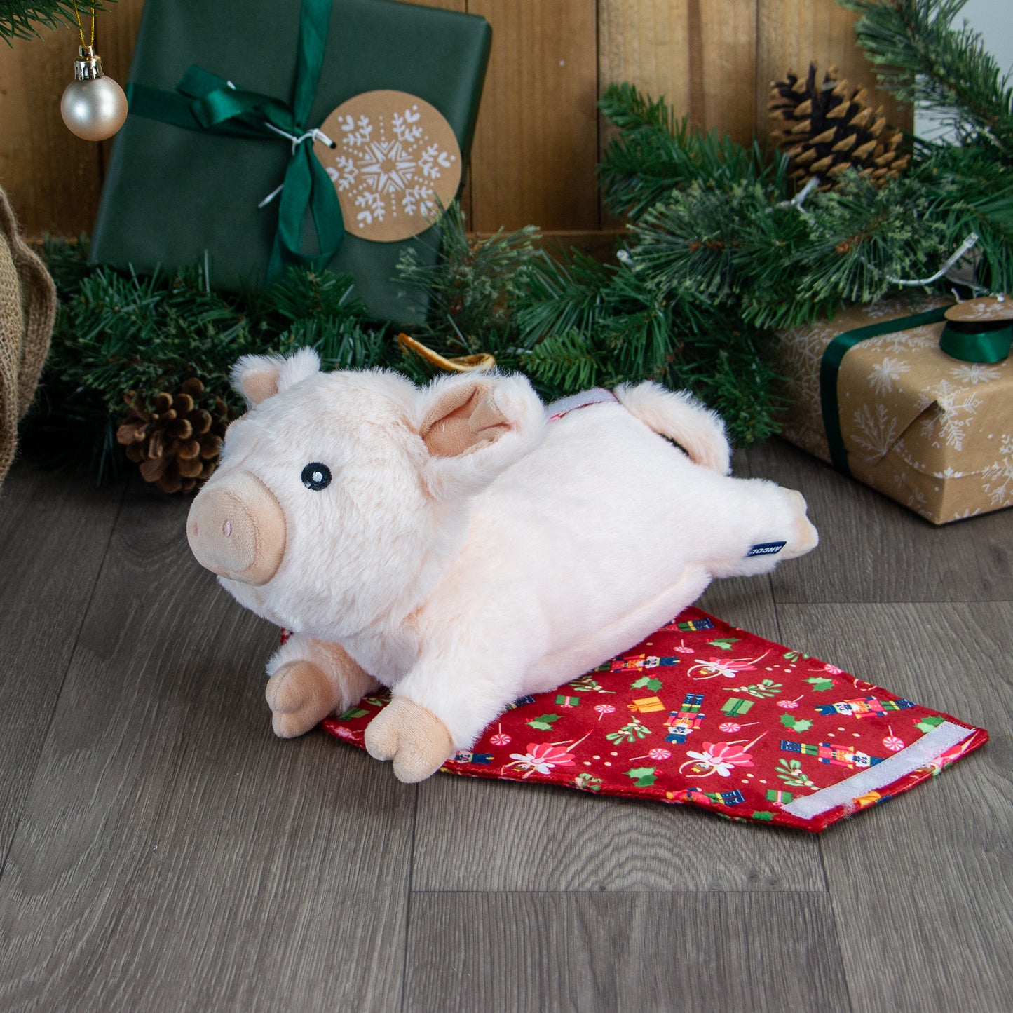 Ancol Paloma Pig in Blanket Christmas Dog Toy
