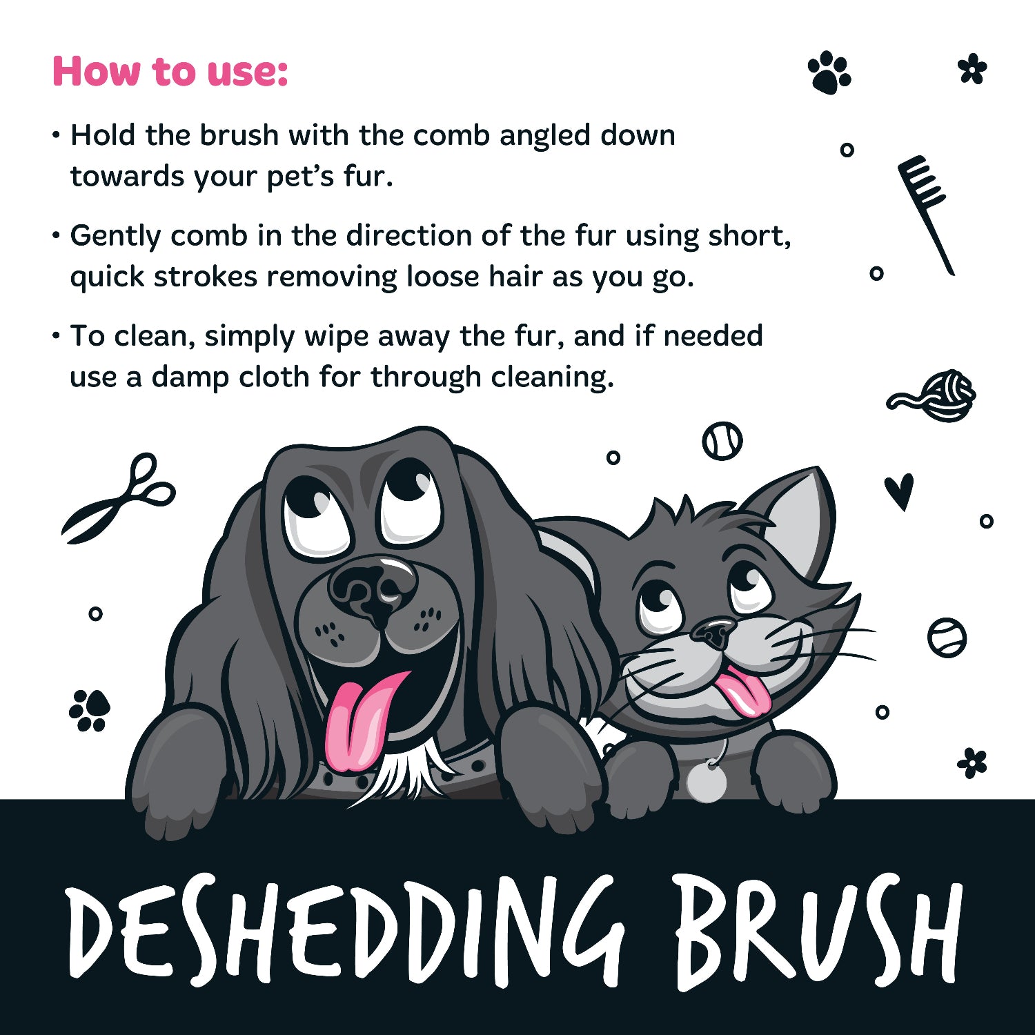 How to use the Bugalugs Deshedding Brush