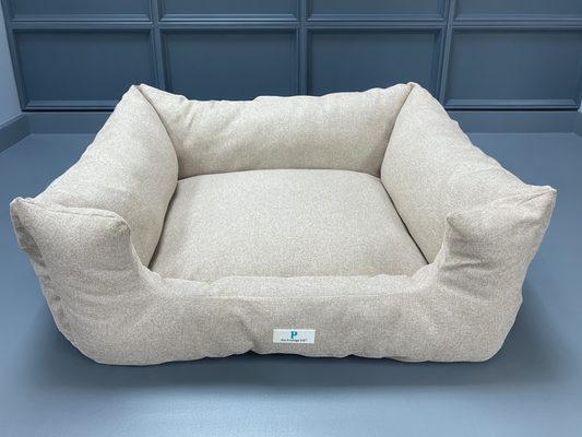 Pet Prestige UK Prestige Lounger Luxury Dog Bed - Natural Oatmeal