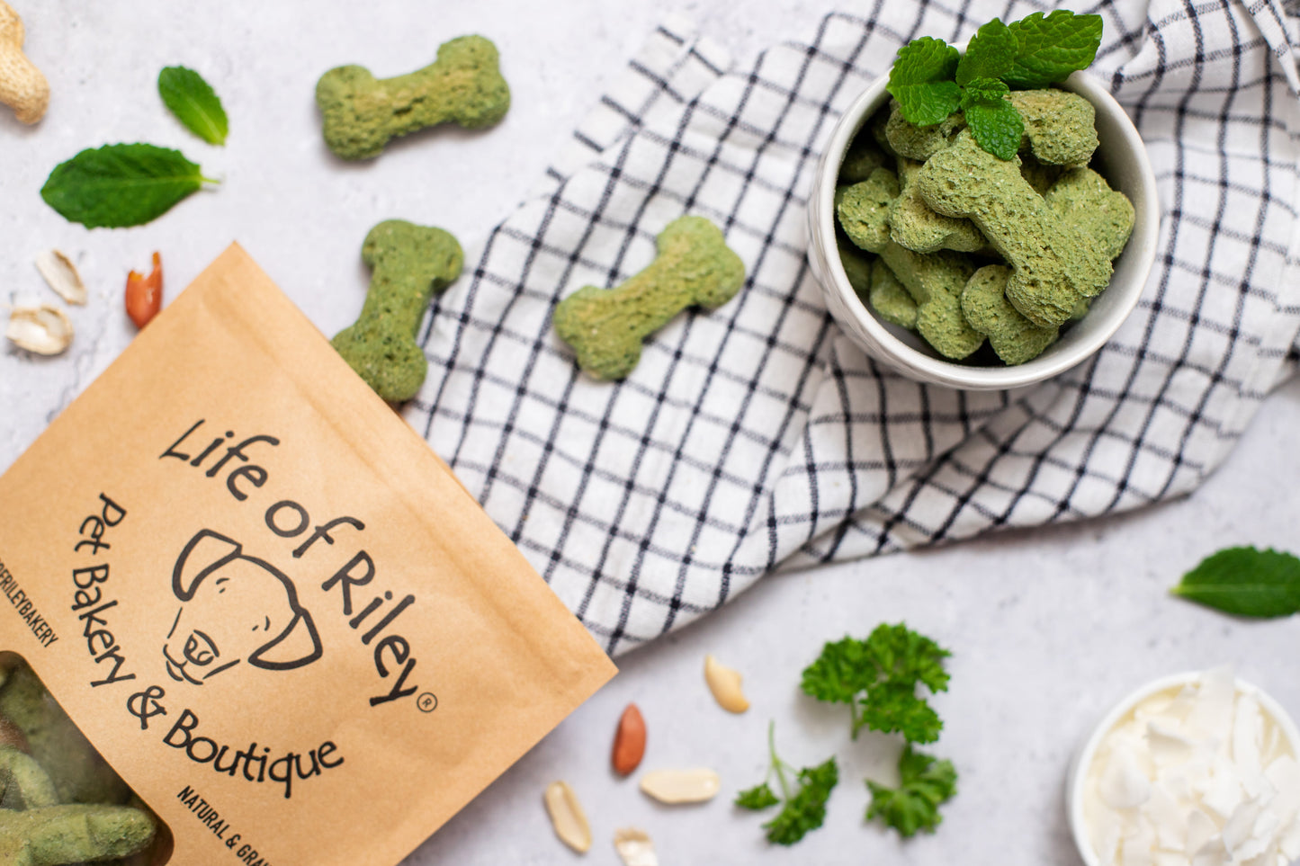 Life of Riley Minty Breath Bones for Dogs – Grain-Free, Natural Dental Treats